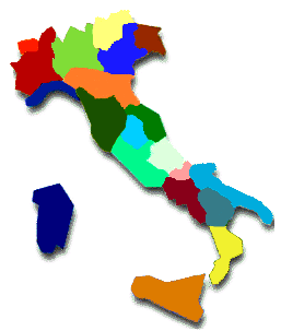 Vai alla cartina dell'Italia e scopri le sue Regioni